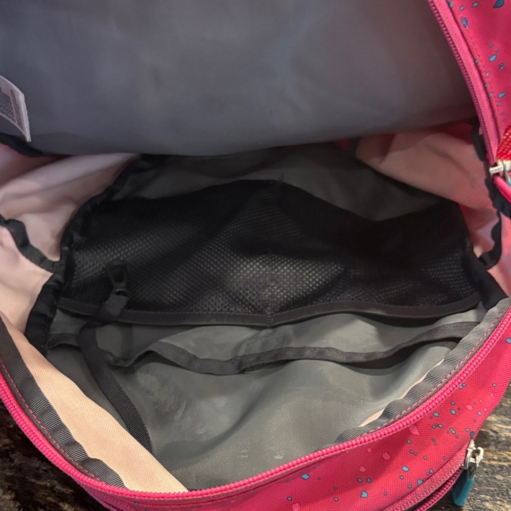 The North Face Pink and Blue Speckled Backpack - Picture 6 of 8